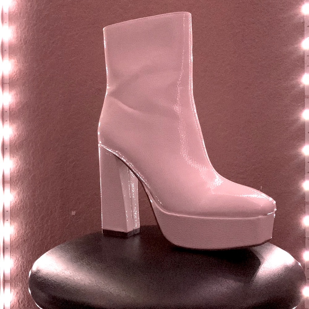 White Leather Platforms